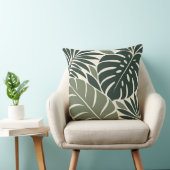 Forest Sage Tropical Leaf Silhouette クッション (椅子)