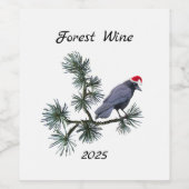 Forest Santa Crow Wine Labels ワインラベル (シングルラベル)