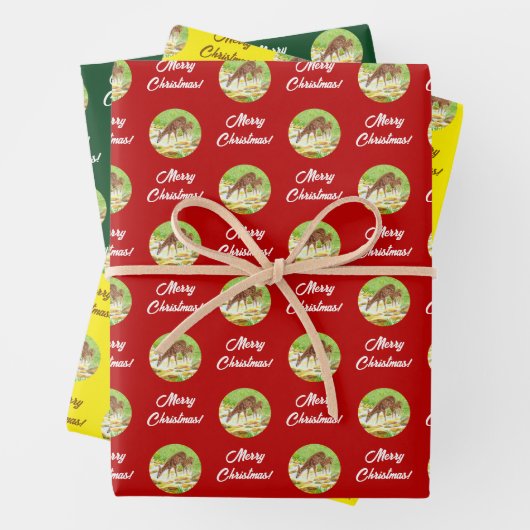 Forest Scene Christmas Wrapping Paper Sheets ラッピングペーパーシート (インサイチュ)