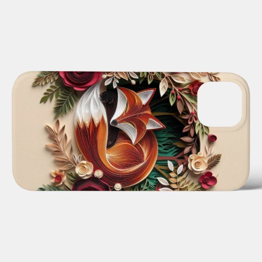 Forest Serenity: Fox in Bloom Case-Mate iPhoneケース (裏面 (横))
