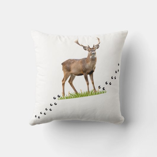 Forest Soul Deer - Throw Pillow クッション (裏面)