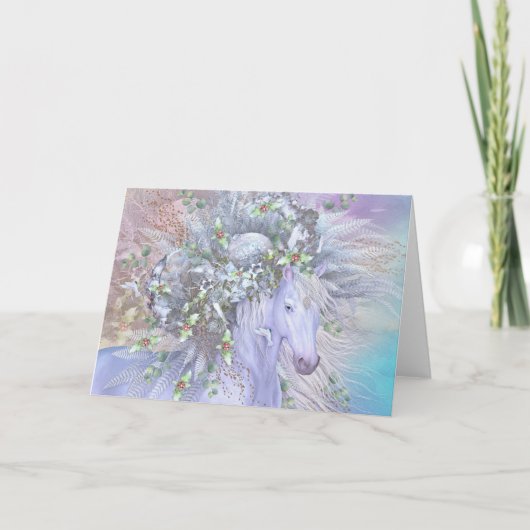"Forest Spirit: Winter" Blank Holiday Card シーズンカード (正面)
