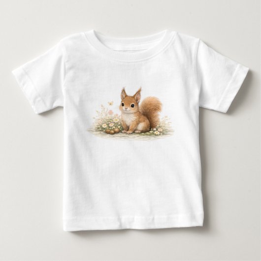Forest Squirrel ベビーTシャツ (正面)