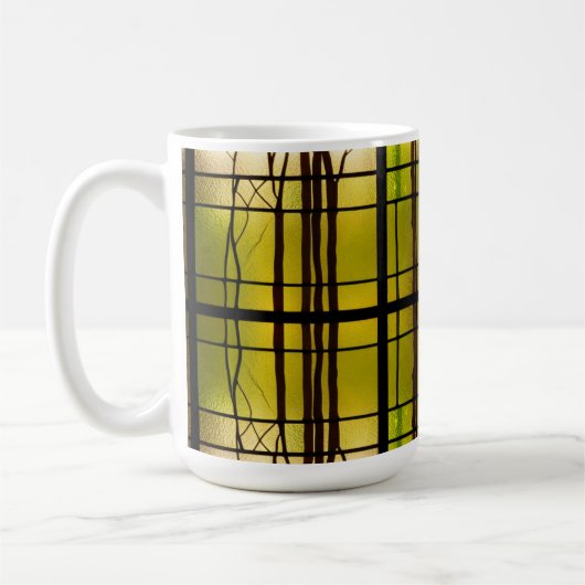 Forest Stained Glass Mug コーヒーマグカップ (左)