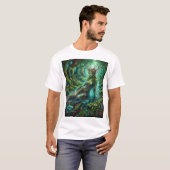 Forest Stream Goddess – Spirit of Moss and Light Tシャツ (正面フル)