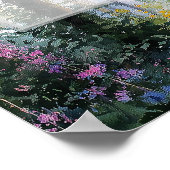 Forest String Lights Floral Wedding Welcome Sign ポスター (角)