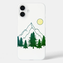 Forest Sunrise Mountain Phone Case iPhone 16 Plusケース