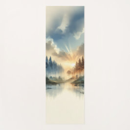 Forest Sunrise Yoga Mat – Tranquil Nature Scene ヨガマット