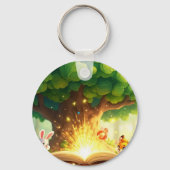"Forest Tales Keychain – Enchanted Woodland Story  キーホルダー (裏面)