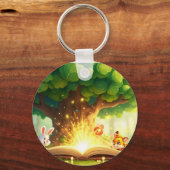 "Forest Tales Keychain – Enchanted Woodland Story キーホルダー (裏面)