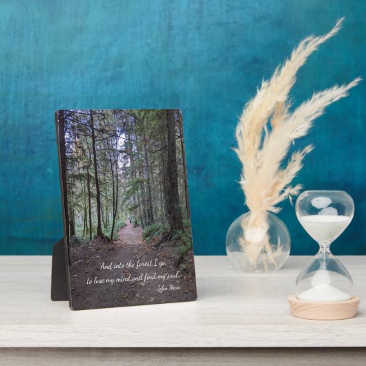 Forest Trail Photo with John Muir引用文 フォトプラーク (側面)