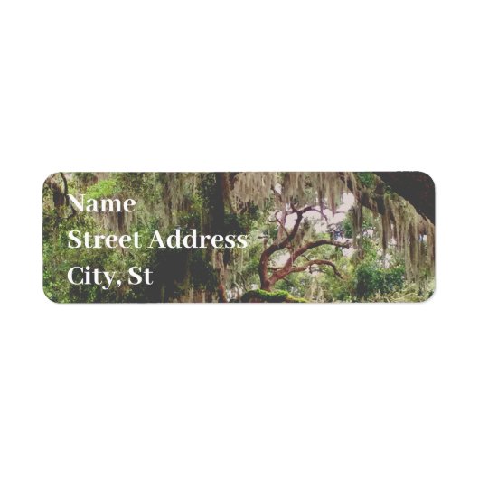 Forest Tree Return Address Labels – Nature Theme ラベル (正面)