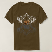 Forest Trees Mountains Bear Reflection Animal Outd Tシャツ (デザイン正面)