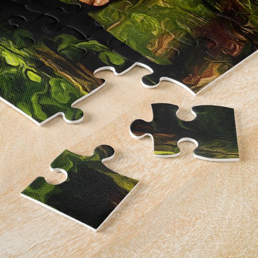 Forest Walk in Spring. ジグソーパズル (側面)