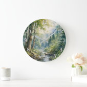 Forest Wall Clock — Nature-Inspired Design ラージ壁時計 (ホーム)