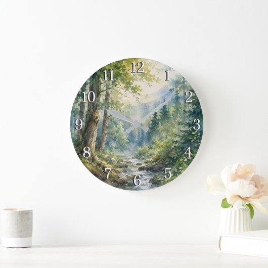 Forest Wall Clock — Nature-Inspired Design ラージ壁時計 (ホーム)