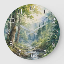 Forest Wall Clock — Nature-Inspired Design ラージ壁時計