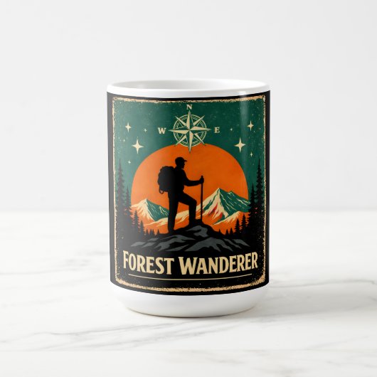 Forest Wanderer – Ancient Woods Nature Explorer コーヒーマグカップ (中央)