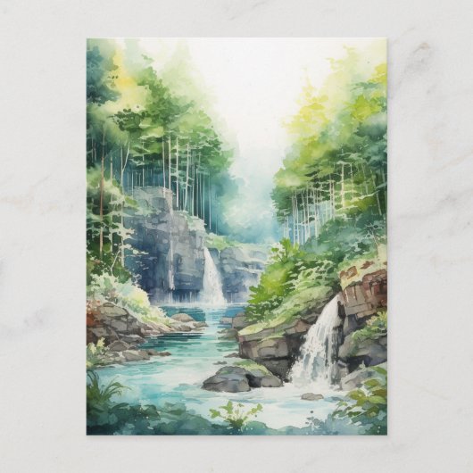 Forest Waterfall ポストカード (正面)