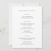 Forest Wedding Welcome Letter & Itinerary Card (裏面)