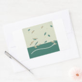 Forest Whimsy sanfte Waldmagie 長方形シール (封筒)