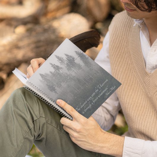 Forest Wilderness Photo with John Muir引用文 ノートブック