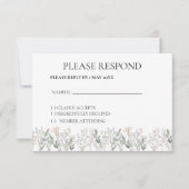 Forest Wildflower Boho RSVP card (正面)