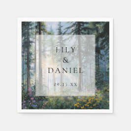 Forest Wildflower Floral Rustic Wedding スタンダードカクテルナプキン