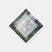 Forest Wildflower Floral Rustic Wedding スタンダードカクテルナプキン (角)