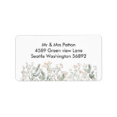 Forest Wildflowers Address Label ラベル (正面)