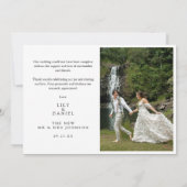 Forest Wildflowers Floral Rustic Wedding Photo サンキューカード (裏面)