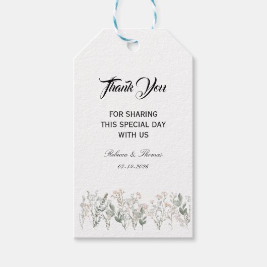 Forest Wildflowers Gift Tags ギフトタグ (正面)