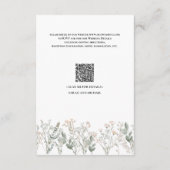 Forest Wildflowers QR Code Enclosure Card エンクロージャーカード (裏面)