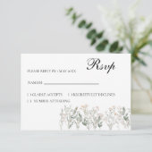 Forest Wildflowers RSVP Card, response card (スタンド正面)