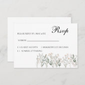 Forest Wildflowers RSVP Card, response card (正面/裏面)