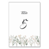 Forest Wildflowers Table Number Card テーブルナンバー (裏面)