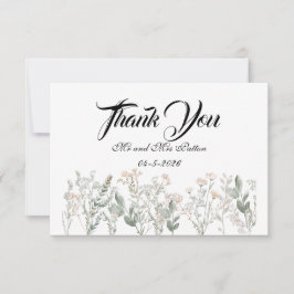 Forest Wildflowers Thank You Card サンキューカード