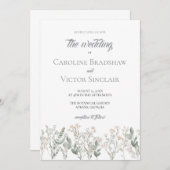 Forest Wildflowers Wedding Invitation 招待状 (正面/裏面)