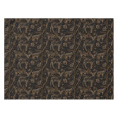 Forest Wildlife Animals Deer Bears Dark Nature テーブルクロス (正面(横))