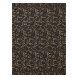 Forest Wildlife Animals Deer Bears Dark Nature テーブルクロス