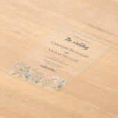 Forest Wilflowers Acrylic Wedding Invitation アクリル招待状 (レイダウン)