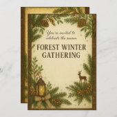 FOREST Winter Gathering のご招待 | エレガント 招待状 (正面/裏面)
