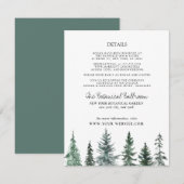 Forest Wintre Watercolor Wedding エンクロージャーカード (正面/裏面)