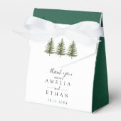 Forest Wintre Watercolor Wedding フェイバーボックス (正面サイド)