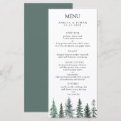 Forest Wintre Watercolor Wedding メニュー (正面/裏面)