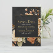 Forest Witch Black Floral Save the Date セーブザデート (スタンド正面)