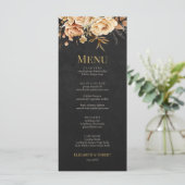 Forest Witch Black Floral Wedding Menu メニュー (スタンド正面)