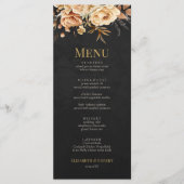 Forest Witch Black Floral Wedding Menu メニュー (正面)