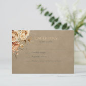 Forest Witch Floral Wedding RSVP Card (スタンド正面)