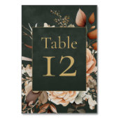 Forest Witch Green Floral Table Number Card テーブルナンバー (裏面)